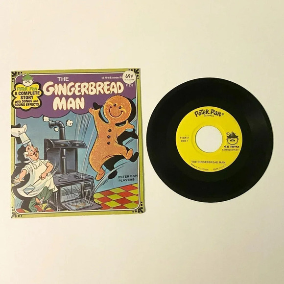 Vintage Peter Pan Records The Gingerbread Man Record 45  rpm Extended Play - Picture 3 of 9